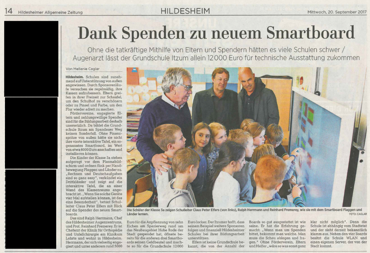 Dank Spenden zu neuem Smartboard