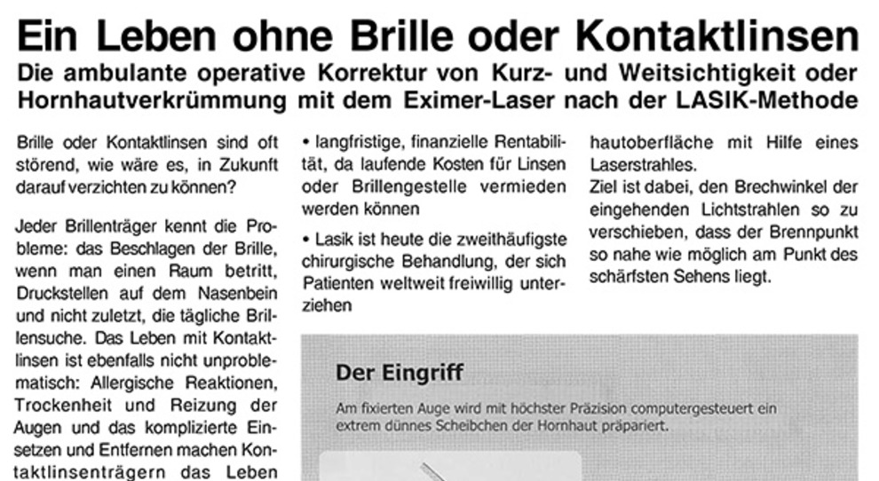 Ein Leben ohne Brille