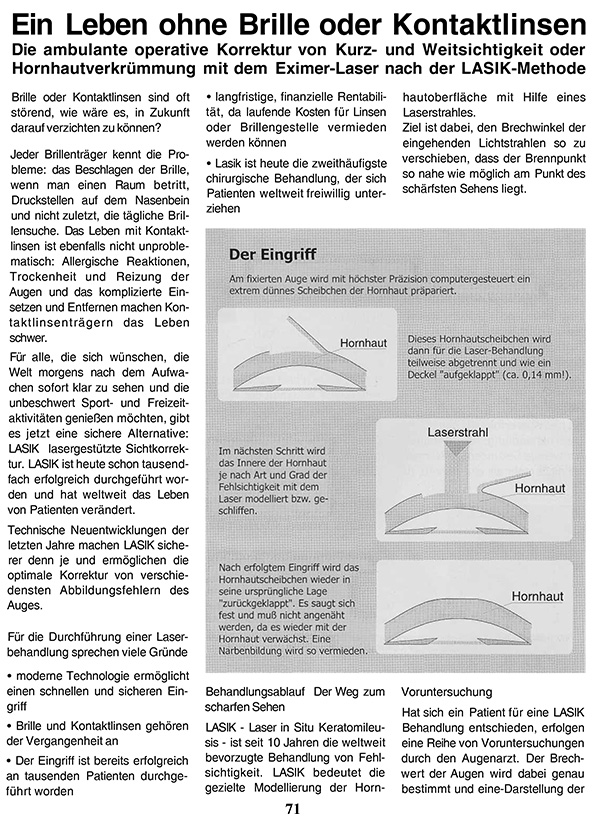 Ein Leben ohne Brille